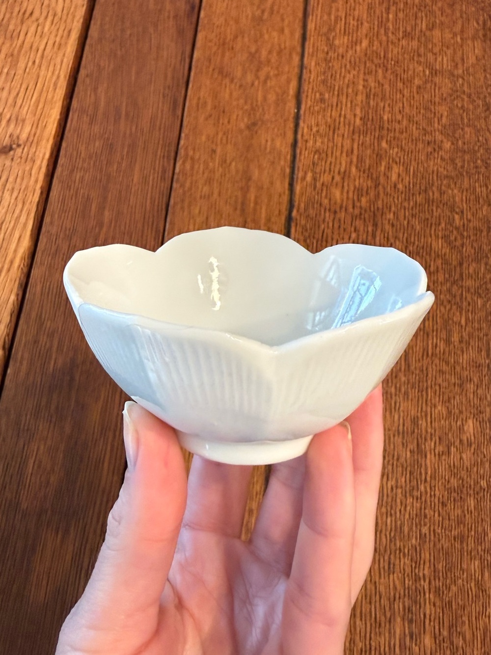 White Ceramic Mini Tulips Bowl (4 Bowls) Home Dining